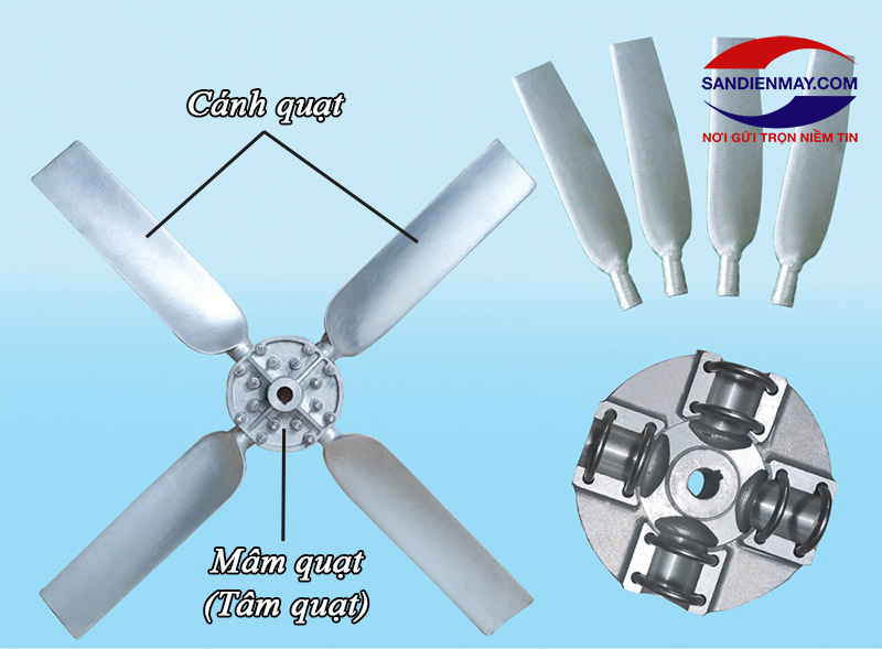 Chi tiết cấu tạo cánh quạt tháp làm mát